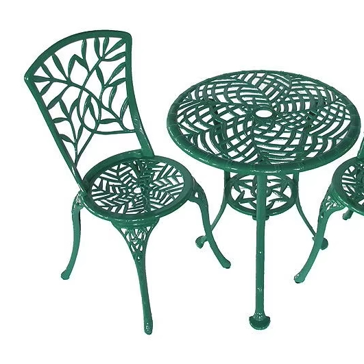 Bistro Table Set - Dayanıklı Döküm Alüminyum 3 Parçalı Dış