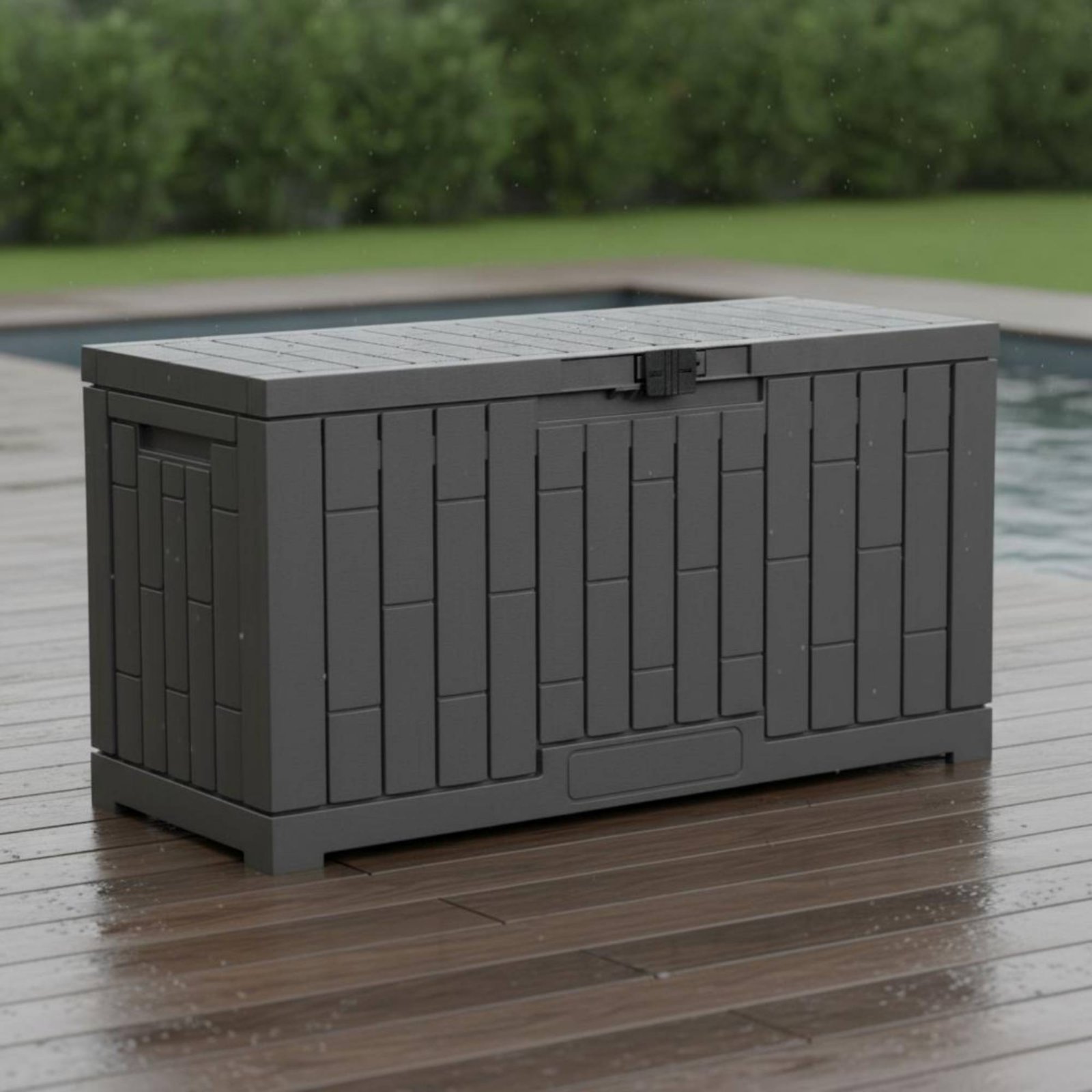 Garden Storage Box - Reçine Malzemeli Dikdörtgen Açık Hava Saklama