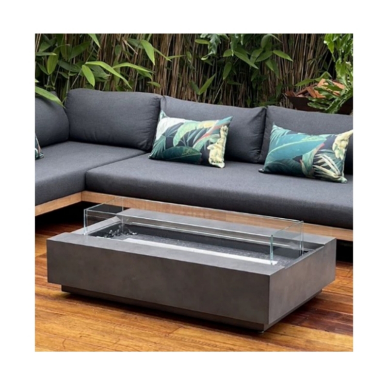 Outdoor Furniture Fire Pit Set - Modern Corten Çelik Şömine Gazlı Dış
