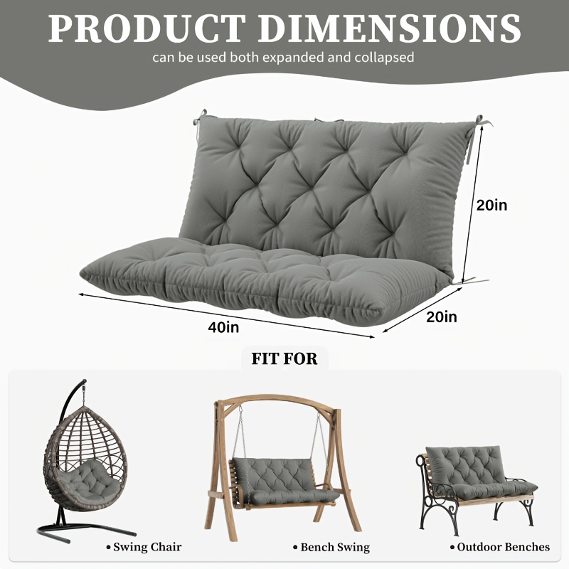 Outdoor Furniture Upholstery - 150x100cm Arkalıklı Veranda Salıncağı Minderi 2-3