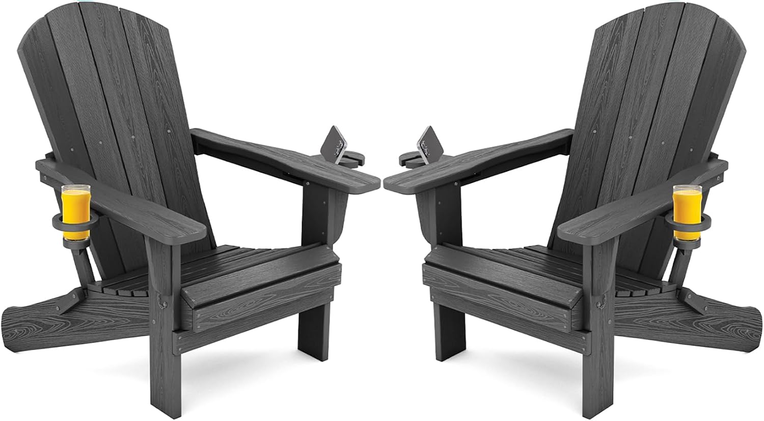 Outdoor Furniture With Fire Pit - Açık Hava Katlanır Sandalye Seti (İki