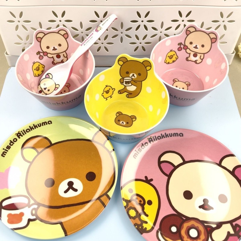 Bistro Table Set - Sevimli Rilakkuma Baskılı Yemek Takımı Güzel