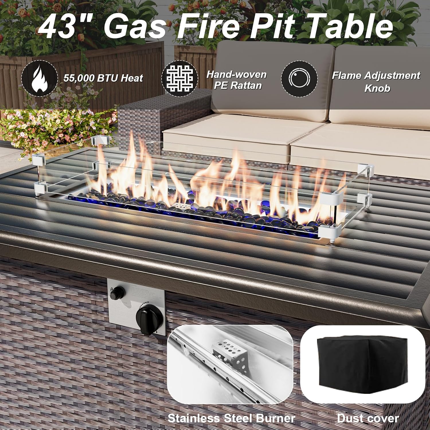 10 Parçalı Dış Mekan Köşe Kolt - Outdoor Furniture Fire Pit Set incelemesi ve fiyatı