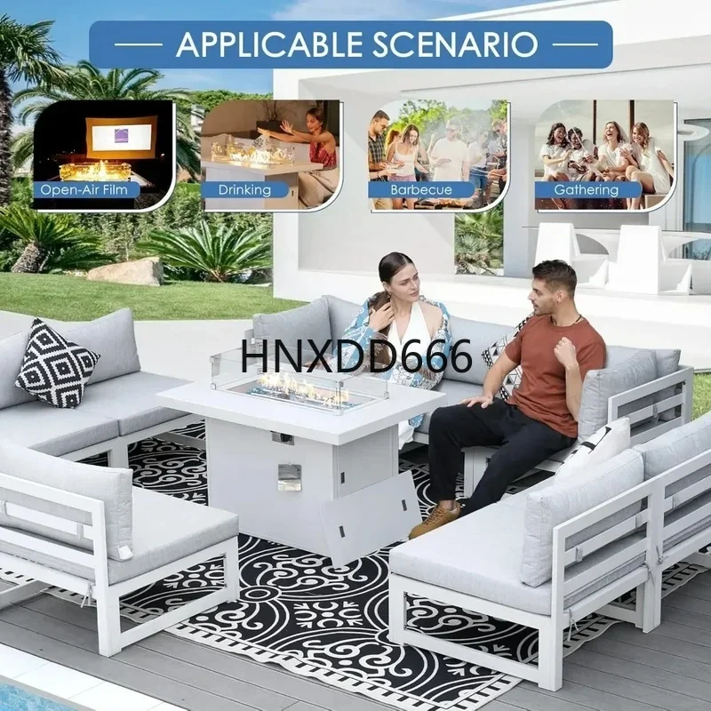 7 Parçalı Alüminyum Dış Mekan  - Outdoor Furniture With Fire Pit incelemesi ve fiyatı
