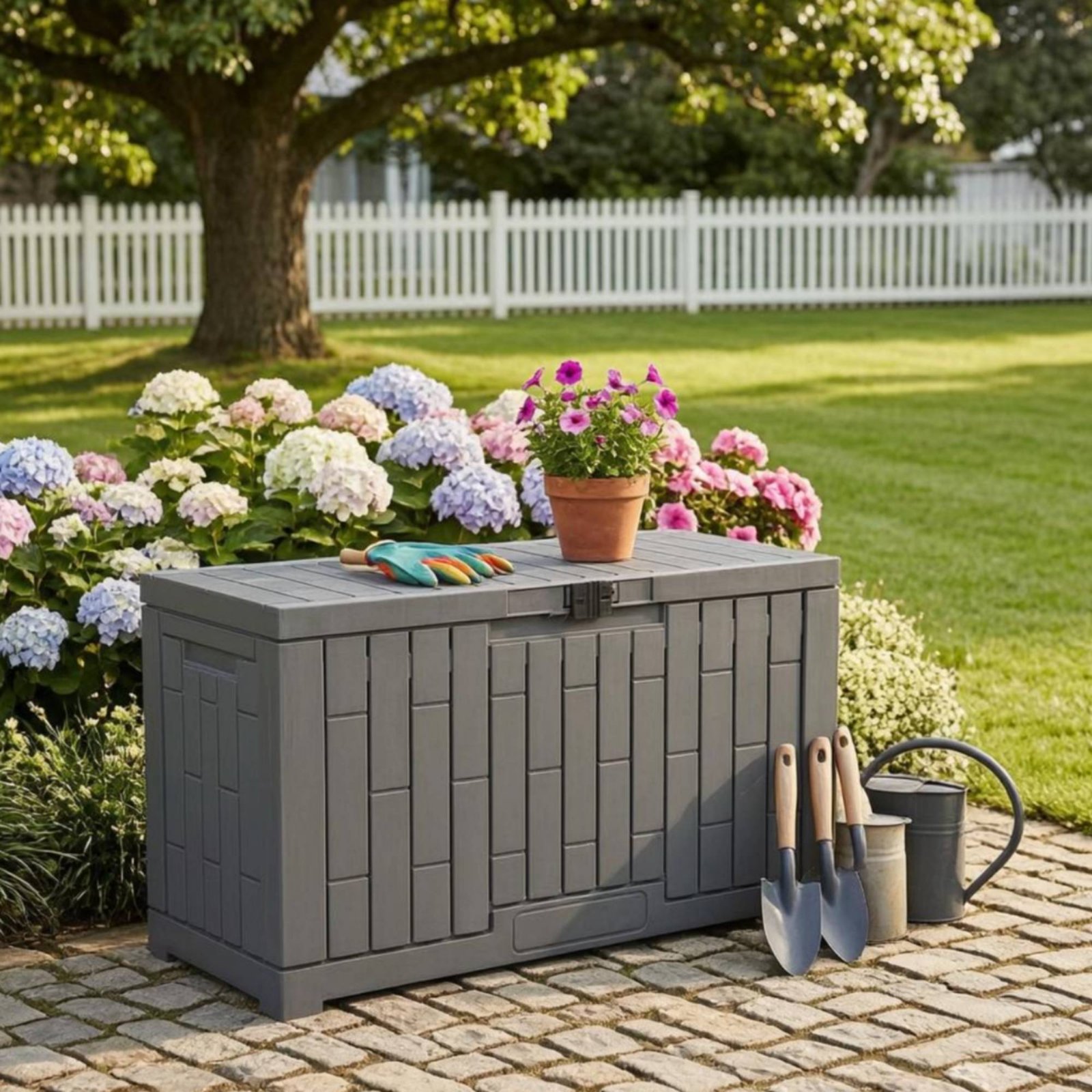 Reçine Malzemeli Dikdörtgen Aç - Garden Storage Box incelemesi ve fiyatı