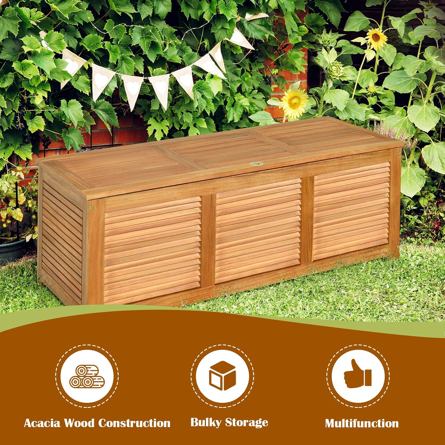 Masif Akasya Ağacından Üretilm - Garden Storage Box incelemesi ve fiyatı