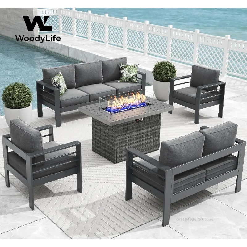 L5 Parçalı Modern Alüminyum Ba - Outdoor Furniture Fire Pit Set incelemesi ve fiyatı