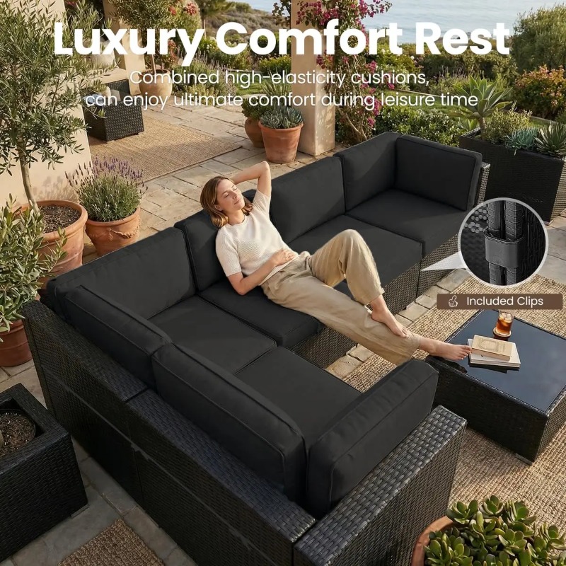 8 Parçalı Veranda Hasır Köşe K - Outdoor Furniture Fire Pit Set incelemesi ve fiyatı