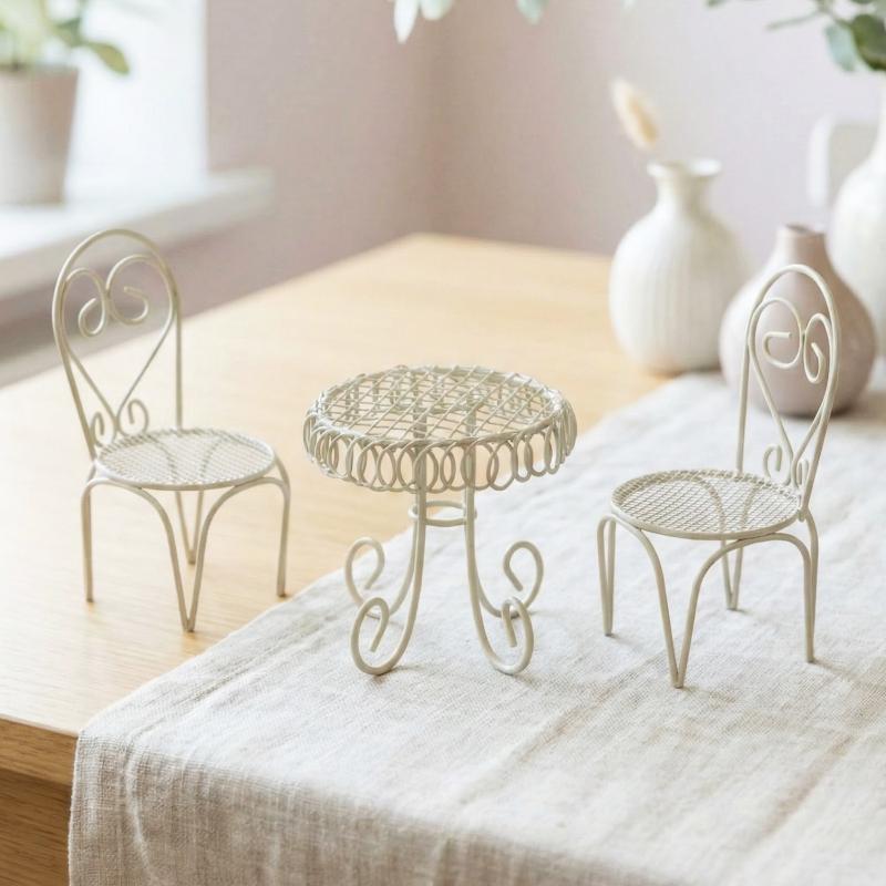 1/3 adet Dollhouse bahçe ekran - Bistro Table Set incelemesi ve fiyatı