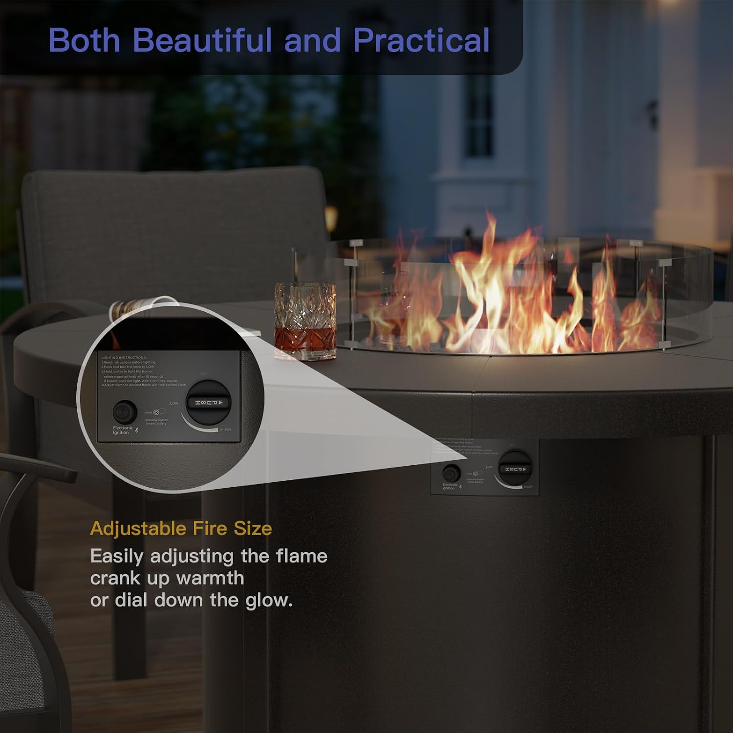 Metal Dış Mekan Veranda Mobily - Outdoor Furniture Fire Pit Set incelemesi ve fiyatı
