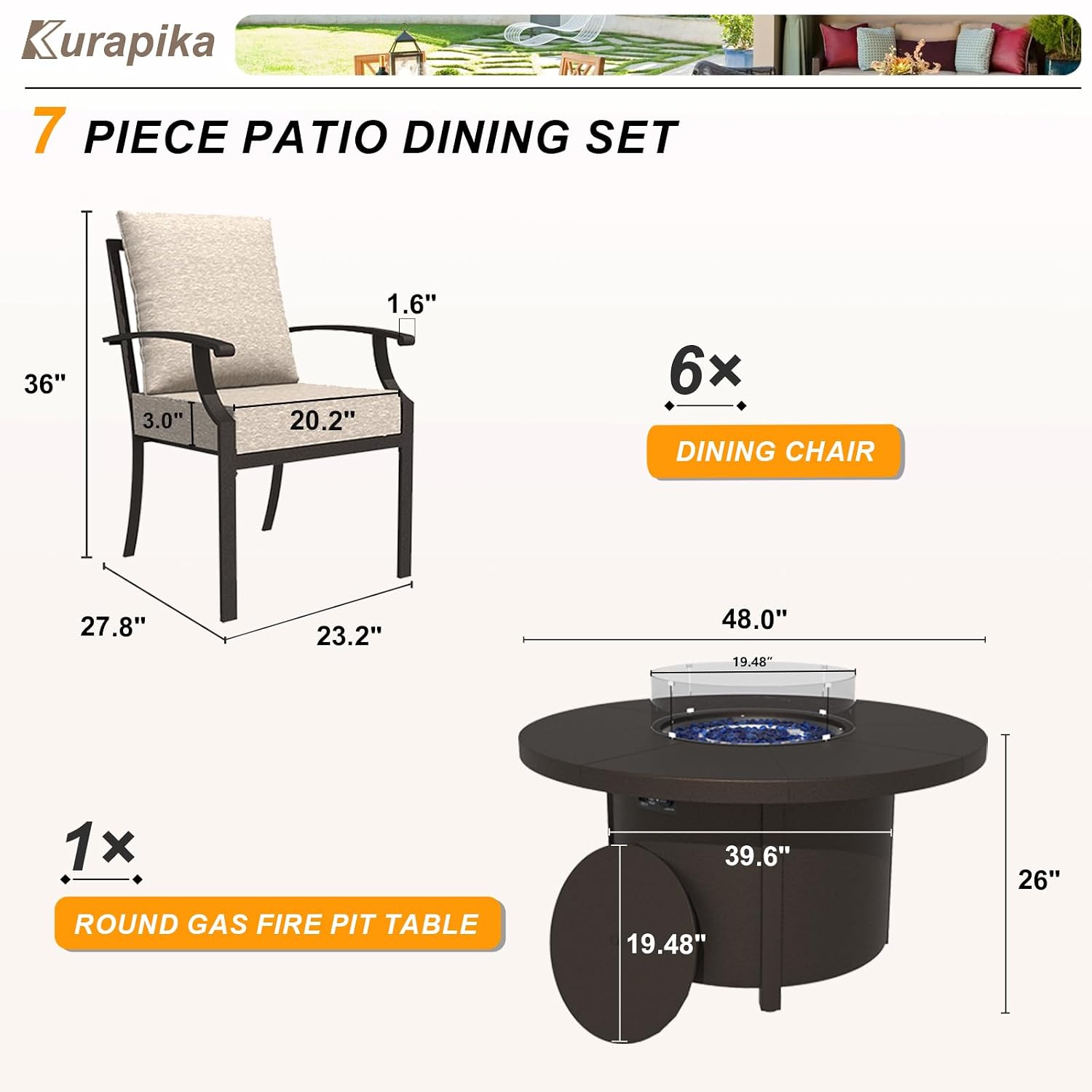 Metal Dış Mekan Veranda Mobily - Outdoor Furniture Fire Pit Set incelemesi ve fiyatı