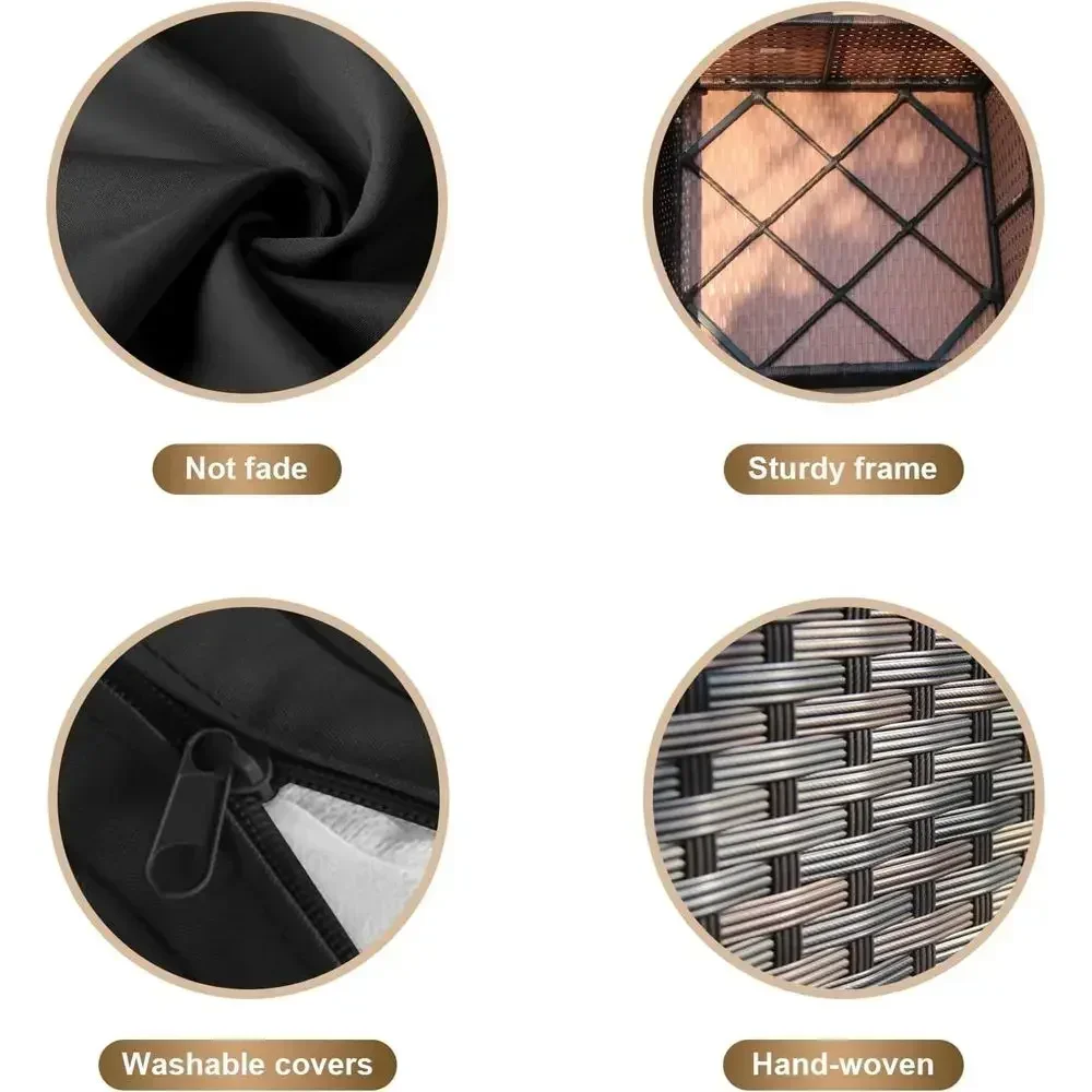 7 Parçalı Dış Mekan Veranda Mo - Outdoor Furniture Fire Pit Set incelemesi ve fiyatı