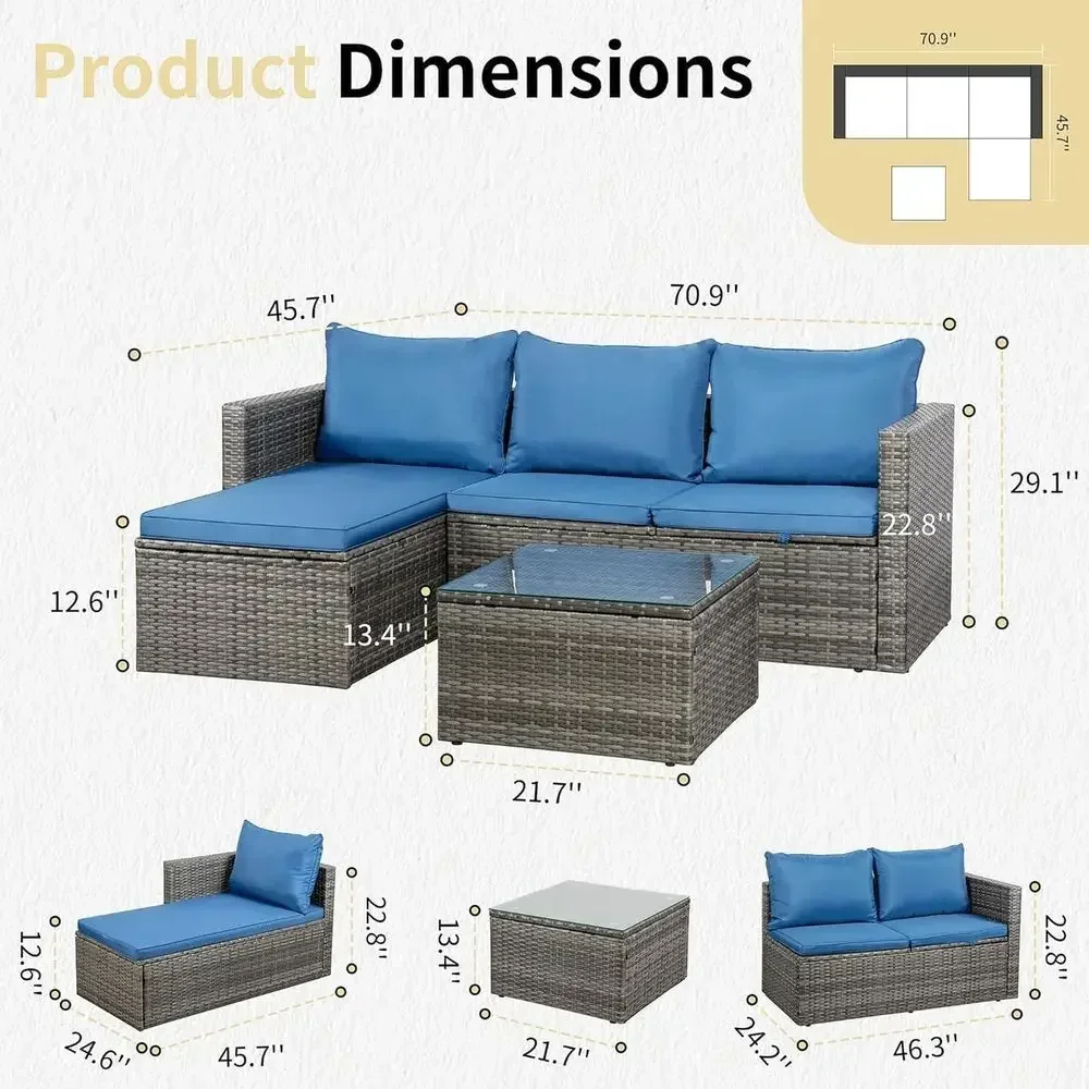4 Parçalı Açık Hava Hasır Bahç - Outdoor Furniture Fire Pit Set incelemesi ve fiyatı