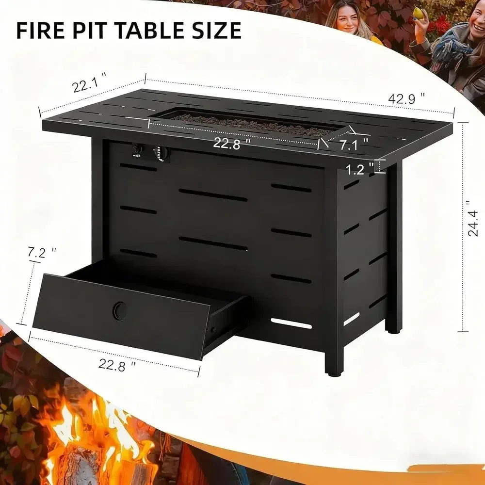4 Parçalı Açık Hava Hasır Bahç - Outdoor Furniture Fire Pit Set incelemesi ve fiyatı